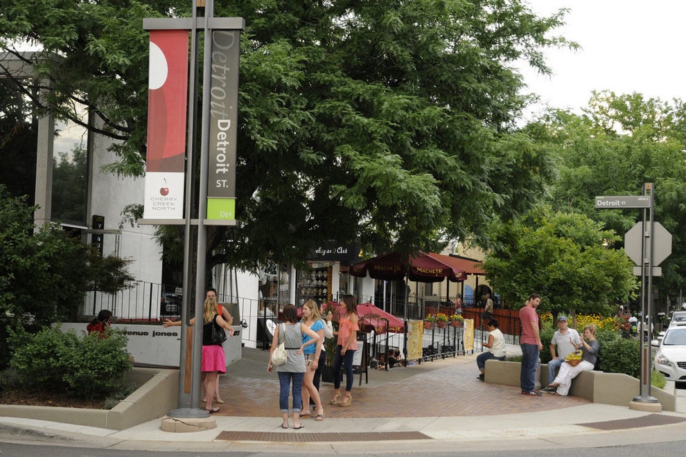 Summer afternoon on Detroit Street in Cherry Creek North
